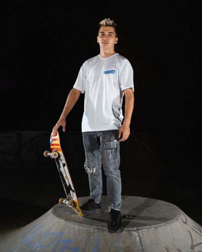 T-Shirt Oversize EKIPA Skater Biały