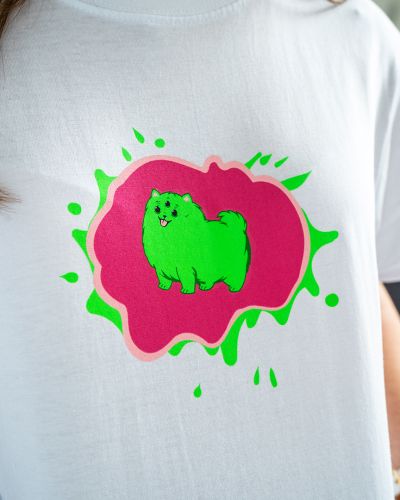 T-Shirt KIDS Chmurka Neon