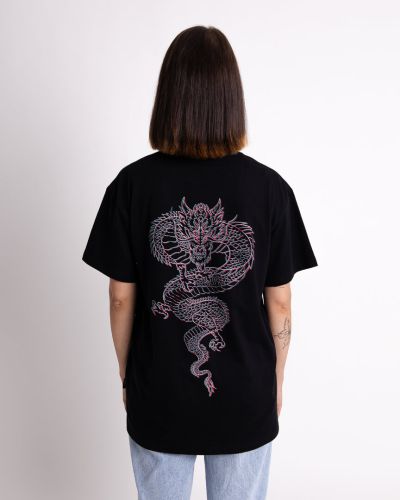 T-shirt Dragon oversize czarny