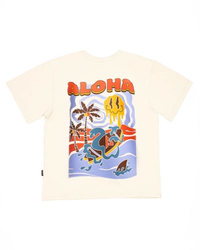 T-shirt Aloha waniliowy