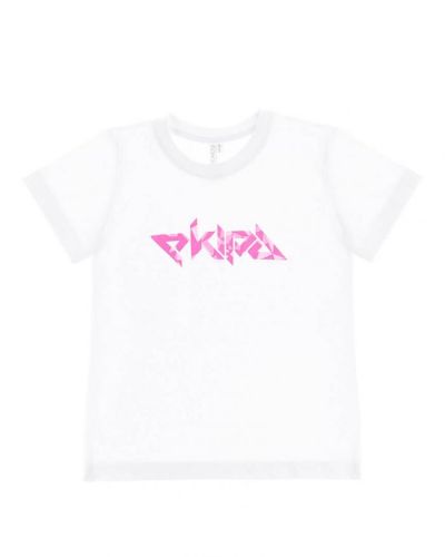 T-shirt KIDS Poly różowy biały