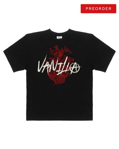 T-shirt Vanilla Heart oversize czarny
