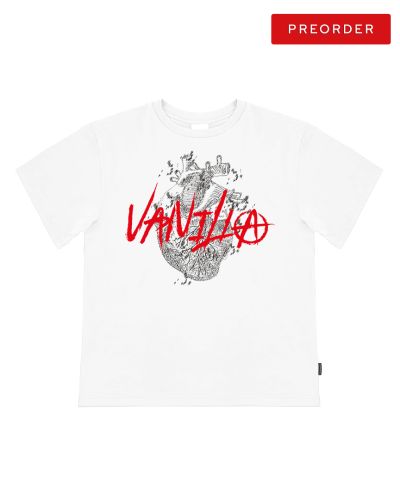 T-shirt Vanilla Heart oversize biały