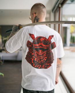 T-Shirt Oversize Samurai Biały