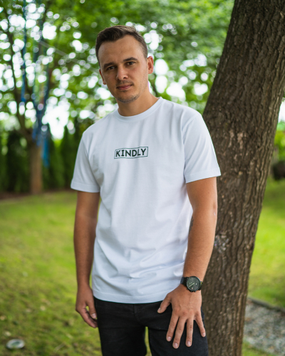 T-Shirt KINDLY Biały