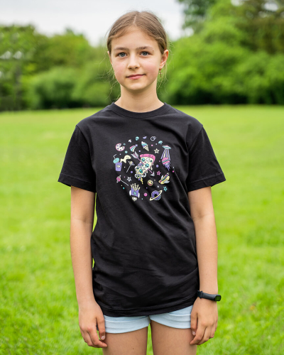 T-shirt KIDS EKIPA Space czarny